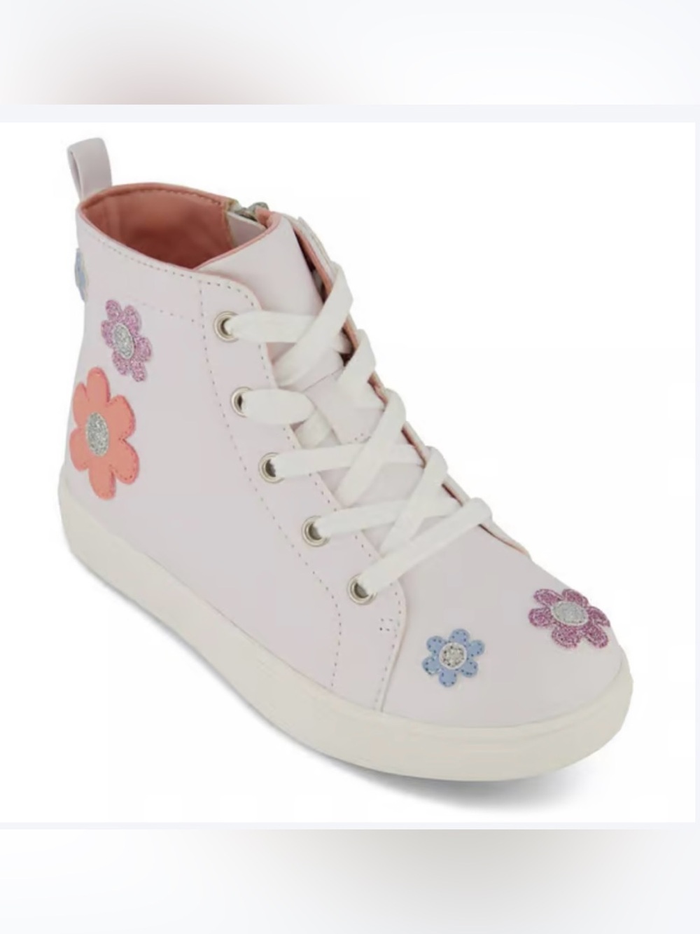 NEW, Jessica Simpson Sadie Flower High-Top White Sneakers Girls Size 5 NWOT